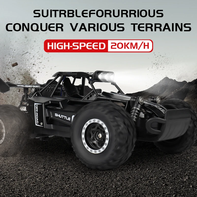 3699-087 2.4G RC Car 1/16  2WD Off-road Remote Control Climbing Vehicle 20KM/H Remote Control Anti-collision Settings kids toys