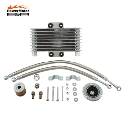 Motorcycle Oil Cooler Radiator Kit for Suzuki GS GN GZ 100CC-400CC 125Ml Aluminum Engine Cooling Motocross Accessories Dirt Bike