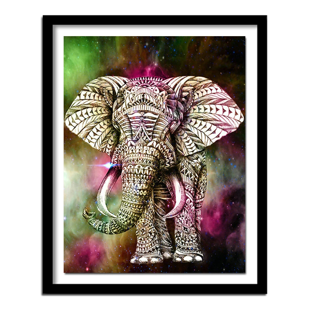 DIY 3D diamond painting Cross stitch elephant Square drill full rhinestone picture diamond embroidery animals home decor gx