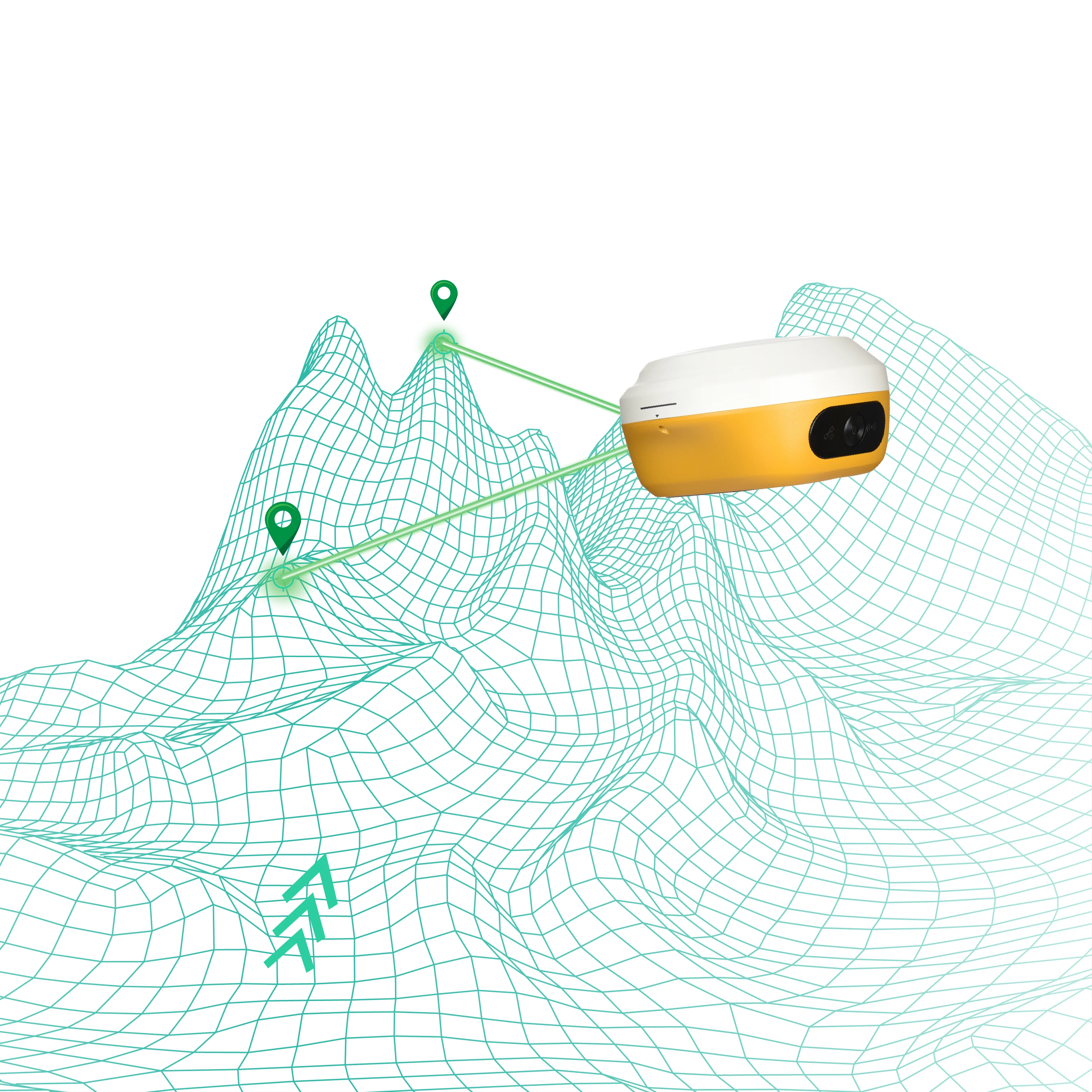 جهاز استقبال GNSS ليزر SingularXYZ L1 عالي الدقة وخفيف الوزن وضمان لمدة سنة واحدة مجمع بيانات برنامج RTK GPS GNSS Rover Kit