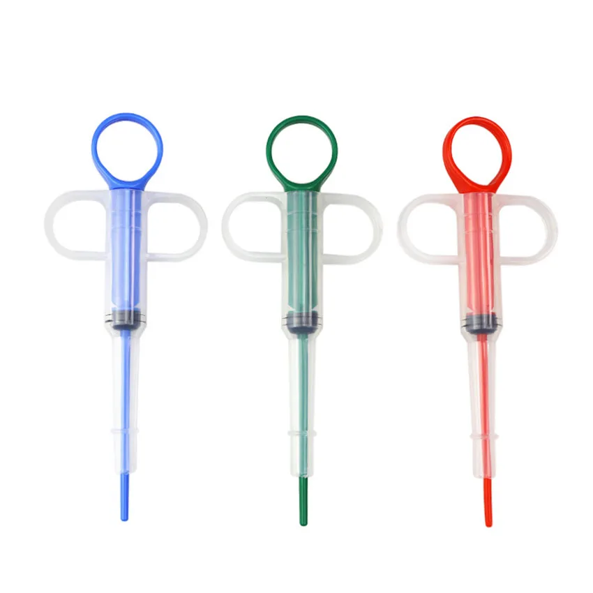 موزع أدوية الحيوانات الأليفة أنبوب إبرة أنبوب دفع تغذية المياه للقطط والكلاب عصا تغذية حقن المياه