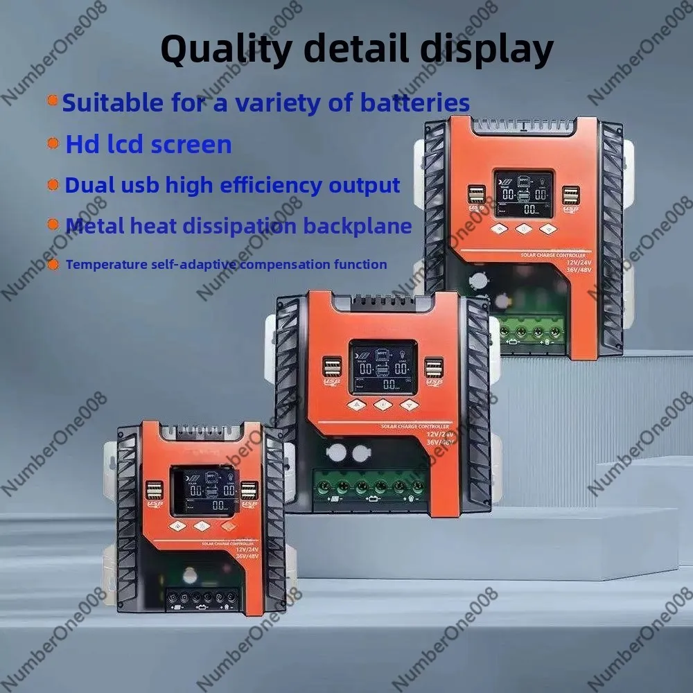40A 60A 100A MPPT Solar Charge Controller with Transparent Housing for Photovoltaic System