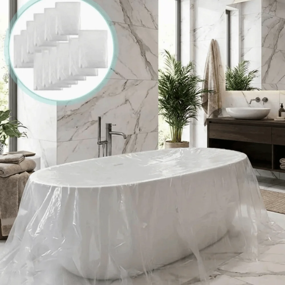10PCS Individually Disposable Bathtub Cover Waterproof Oversized Hotels Bathtub Liner Easy-Clean Anti Dirt Bathtub Soaking Bags