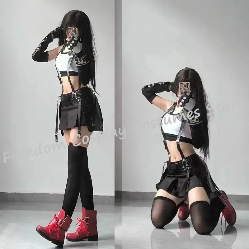 

Игра Final Fantasy Тифа Косплей Тифа Локхарт Косплей Костюм Взрослые Женщины Девушки Сексуальные Наряды Фантазия Хэллоуин Карнавальный Костюм