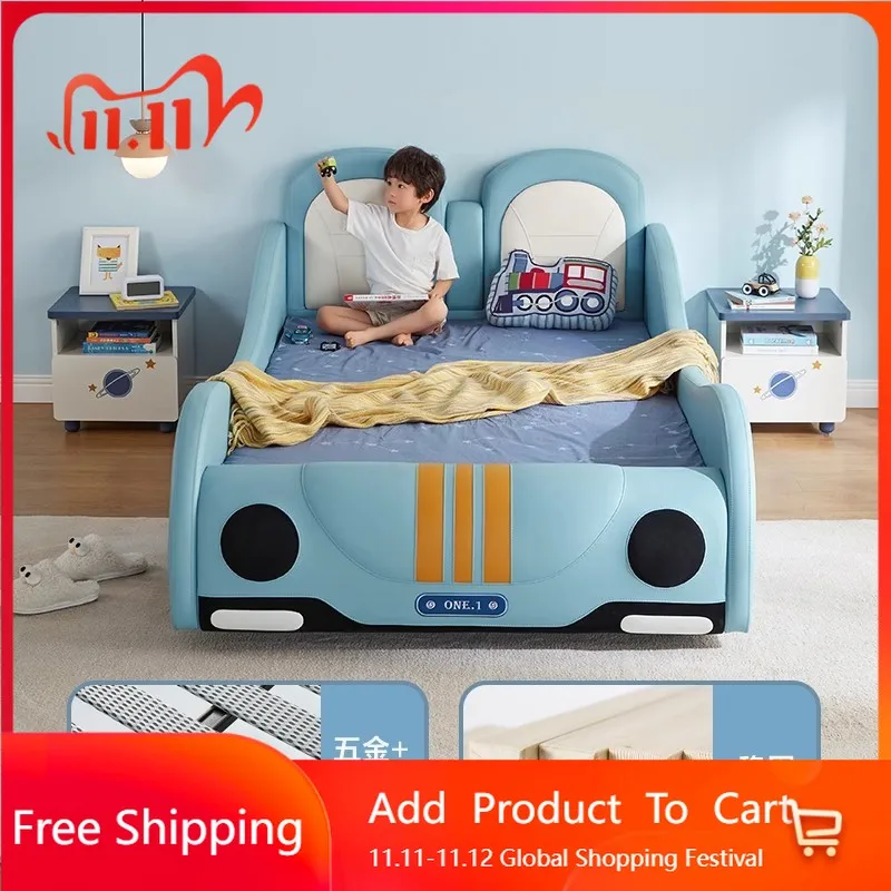 

Children Bedroom Massage Bed Luxury Double Full Queen Frame Modern Safe Bed Platform Wooden Letto Matrimoniale Home Furniture