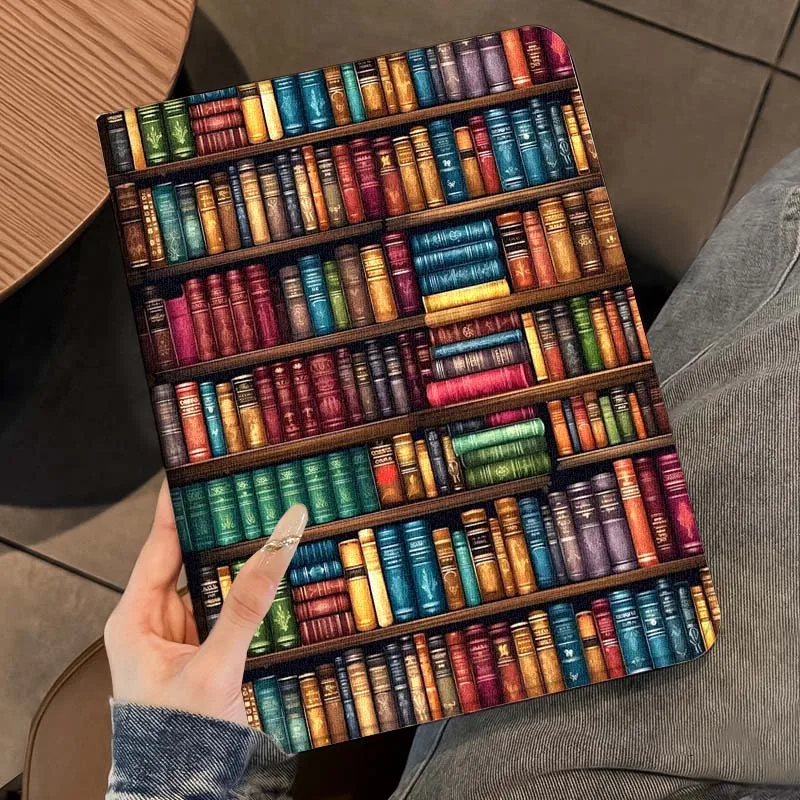 

Creative retro bookshelf Cover Tablet Case For Xiaoxin Legion Tab Y900 Y700 K10 M10 P11 Pad Pro GT Plus 3rd Gen 4 11 11.5