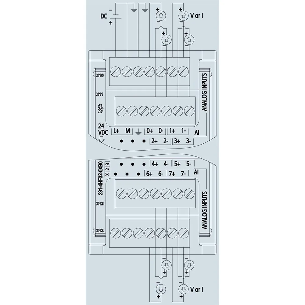 Hochpräzises SPS-Analogeingangsmodul 6ES7231-4HF32-0XB0, 8 KI-Kanäle, 0–20 mA, 13-Bit-ADC, industrielle Signalerfassungseinheit
