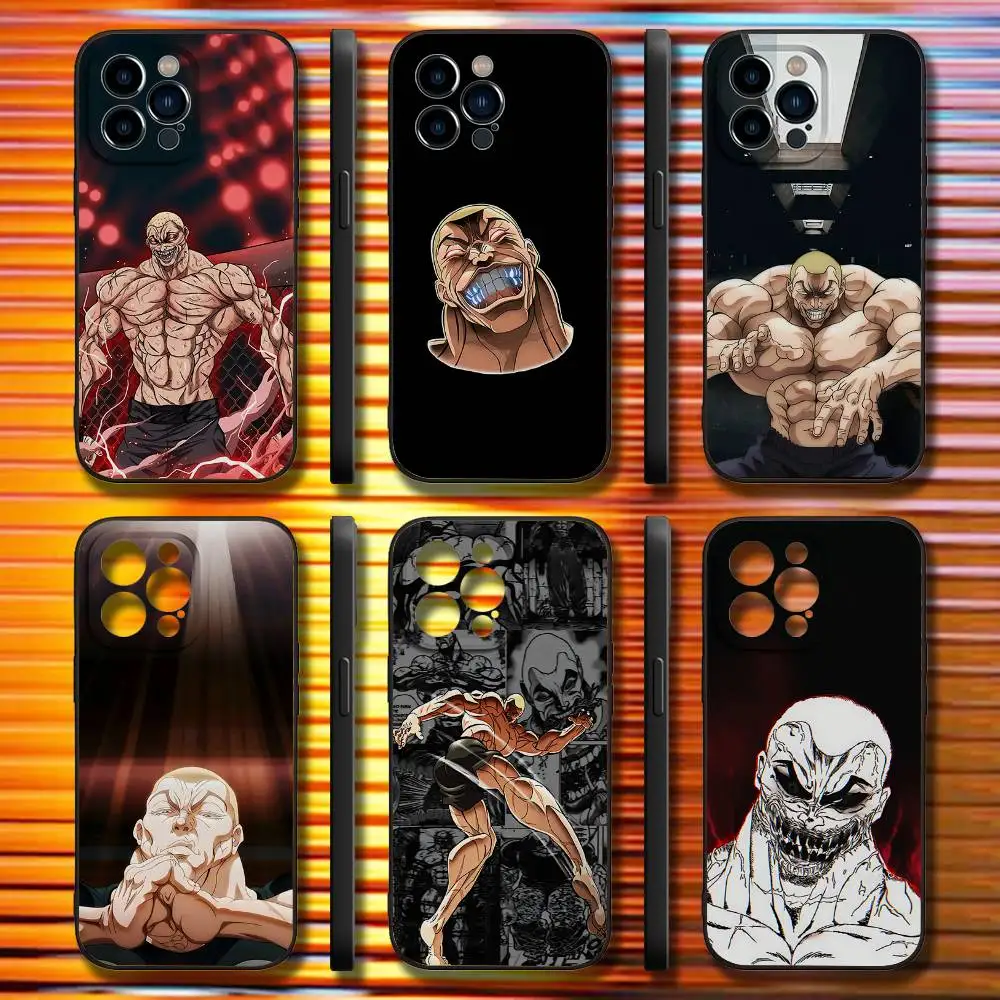 

Jack Hanma B-Baki Phone Case For iPhone 17,16,15,14,13,12,11,Pro,Max,Plus,X,XS,SE4,E,Mini,Soft Black Case