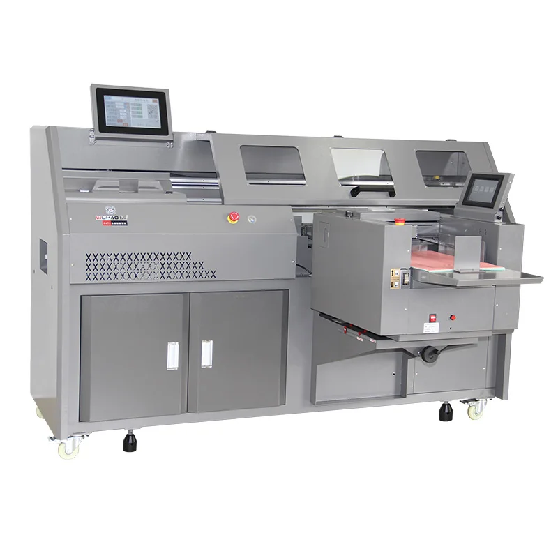 Fully Automatic Intelligent Book Binding Machine Hot Glue Electric Detects Thickness Collects Books Automatically