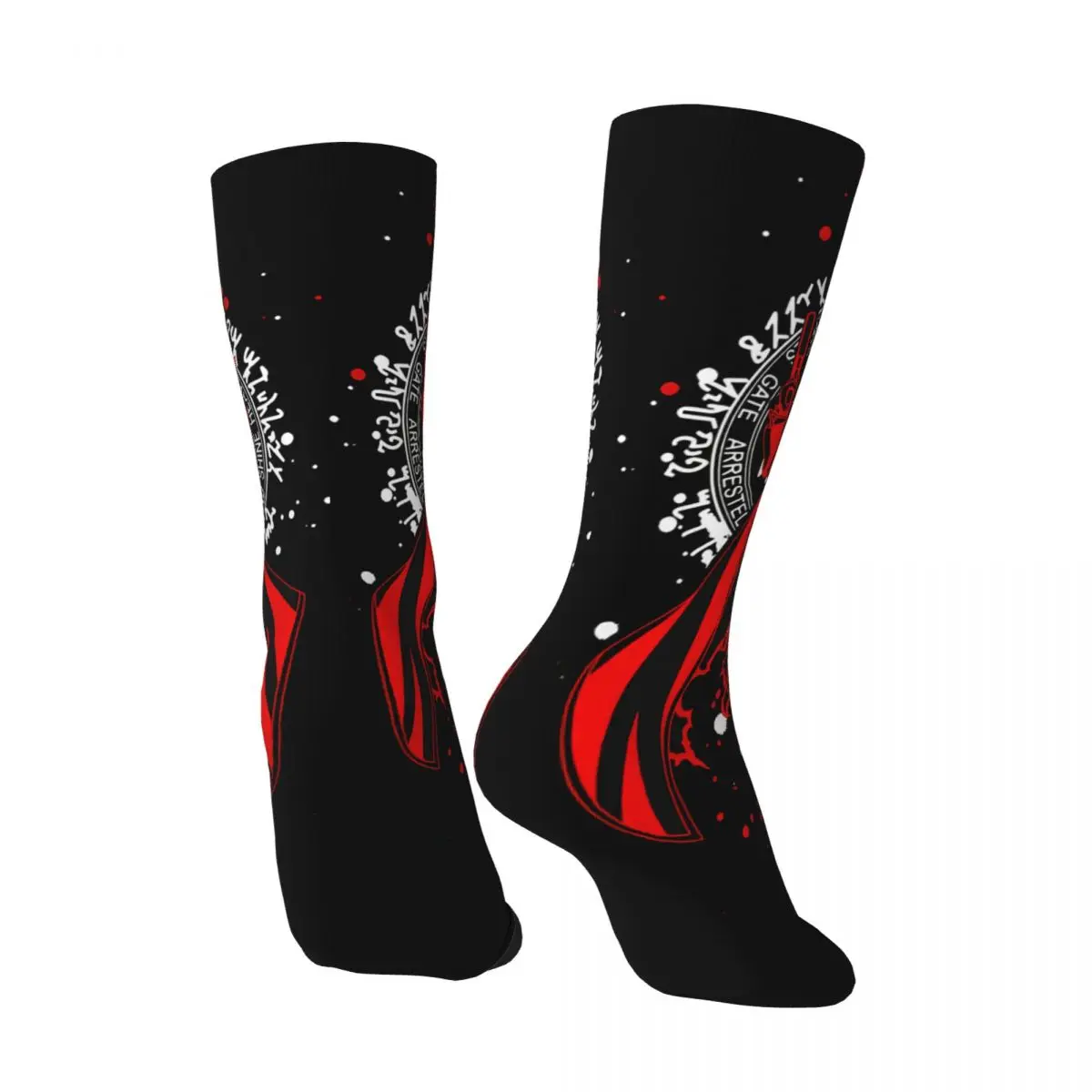 Funny Happy Chill Men's Socks Retro Harajuku Hellsing Hip Hop Novelty Pattern Crew Crazy Sock Gift Printed