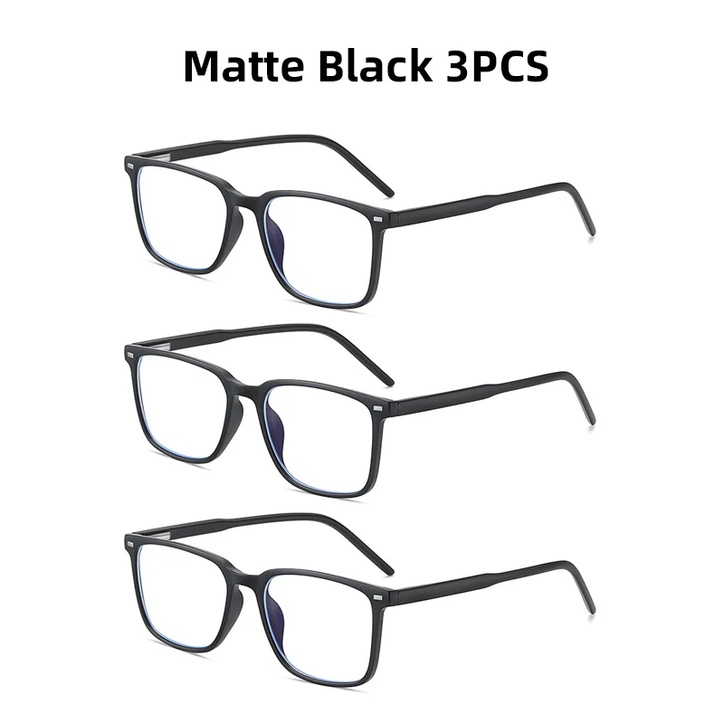 VIVIBEE Classic Square Blue Light Blocking Glasses TR90 Black 6