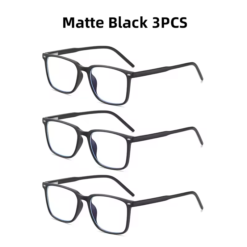 VIVIBEE Classic Square Blue Light Blocking Men Glasses Computer Gaming TR90 Black Anti Ray Eyeglasses Better Sleep Clear Eyewear - Image 12