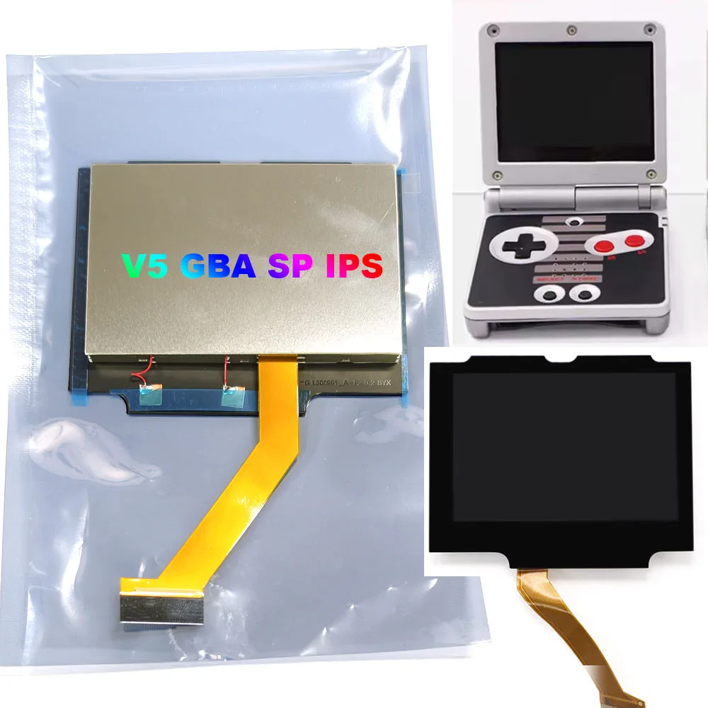 

HISPEEDIDO GBA SP IPS ЖК-экран с ламинированным экраном V5 Kit 720x480 3,0 дюйма, высокая яркость, вставленный в корпусе без разреза для Gameboy Advance 001/101