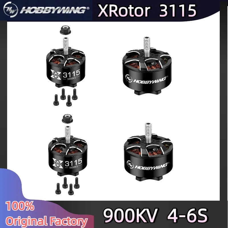 

4-1PCS Hobbywing Xrotor 3115 900KV Brushless Motors 4-6S FPV Freestyle 9inch 10inch Racing Drone Accessories