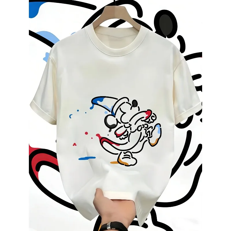 

2025-26 Summer Disney Mickey Mouse Cute Cartoon Animated Character 100% Cotton Printed T-shirt Boy Girl Casual Family Top
