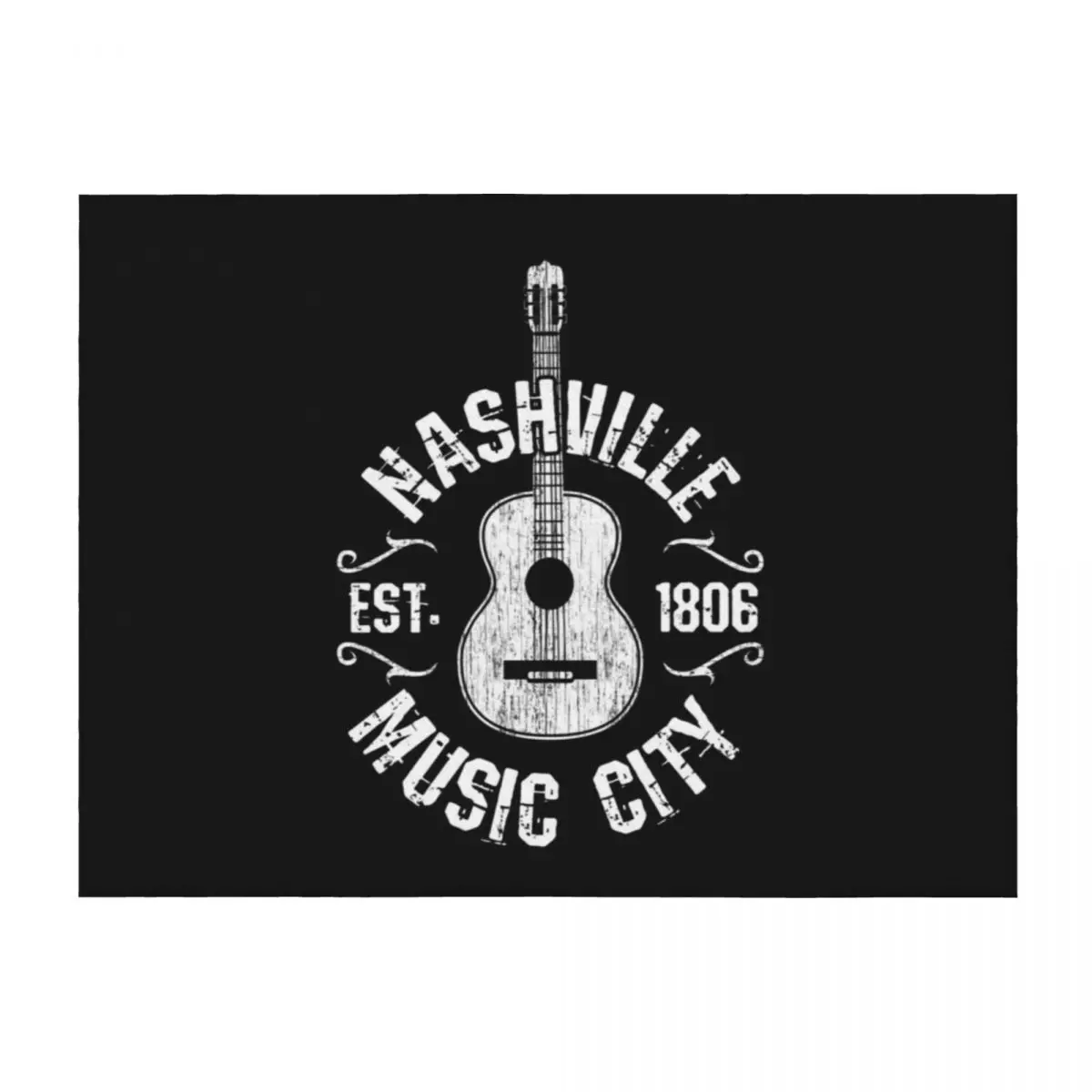 

Nashville Music City USA Country Music Gift Throw Blanket Blankets For Sofas christmas gifts Cute Luxury Designer Blankets