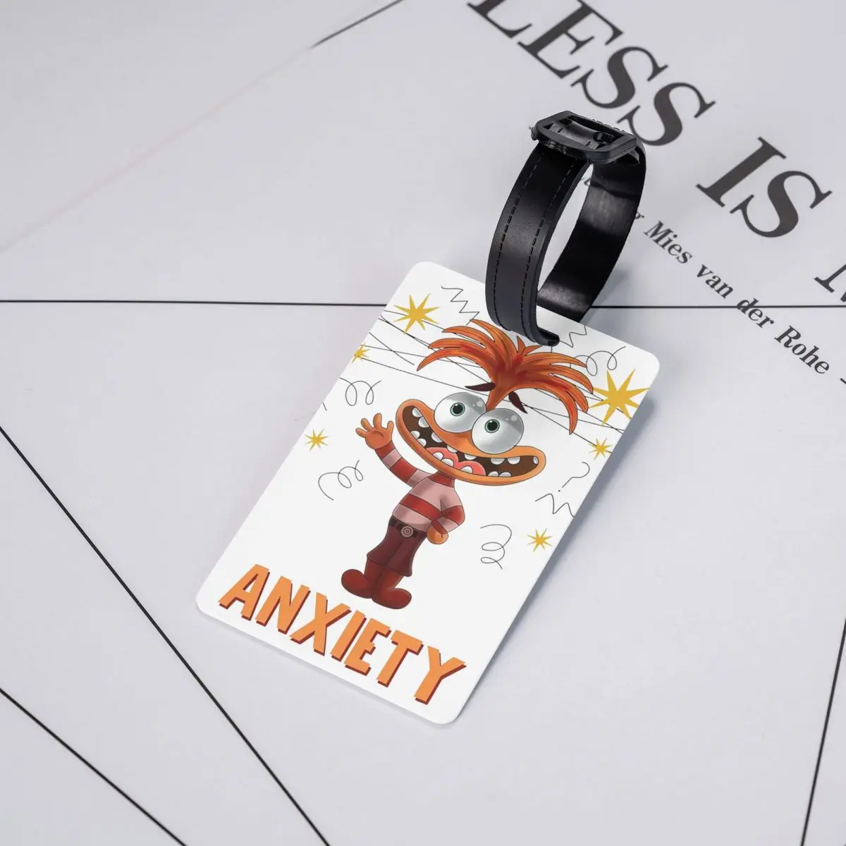 Luggage Tag Inside Out Anxiety Cartoon Holder Baggage Boarding Tags ID Address Luggage Bag Case Tags Women's Suitcase Tag Gift