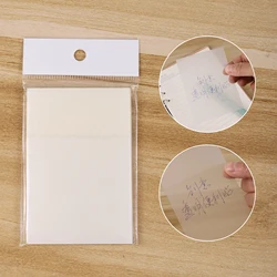 50 Sheets Transparent Sticky Notes Scrapes Stickers Note Pads Posted it Paper Clear Notepad School Stationery Office Supplies