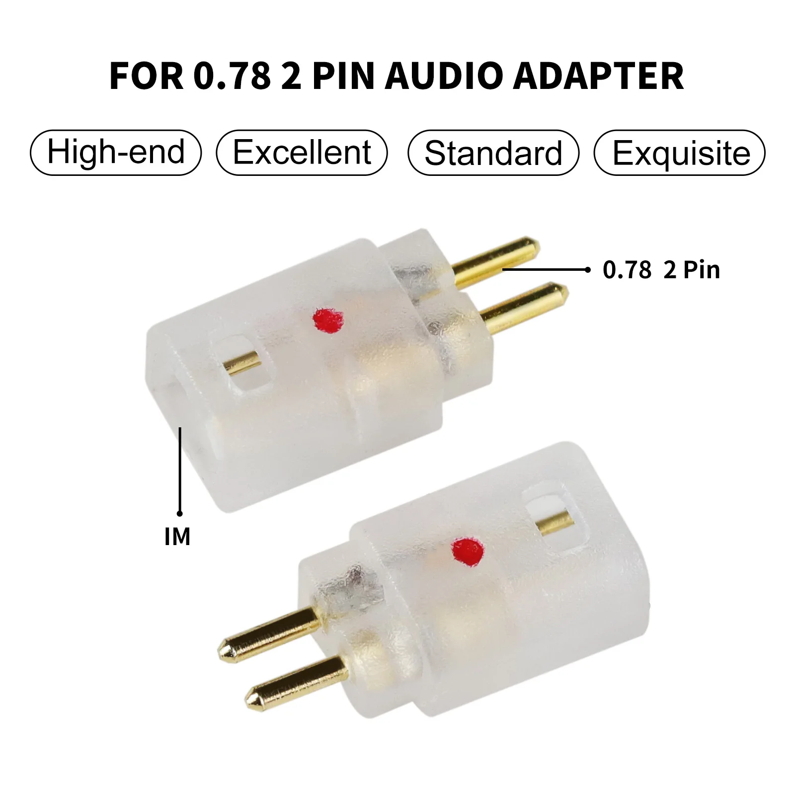 Adaptador de fones de ouvido OKCSC 0,78 mm 2 pinos macho para IM fêmea para SHUOER CONDUCTOR/SOLOIST/SINGER/EJ07/TAPE PRO Conector de fones de ouvido