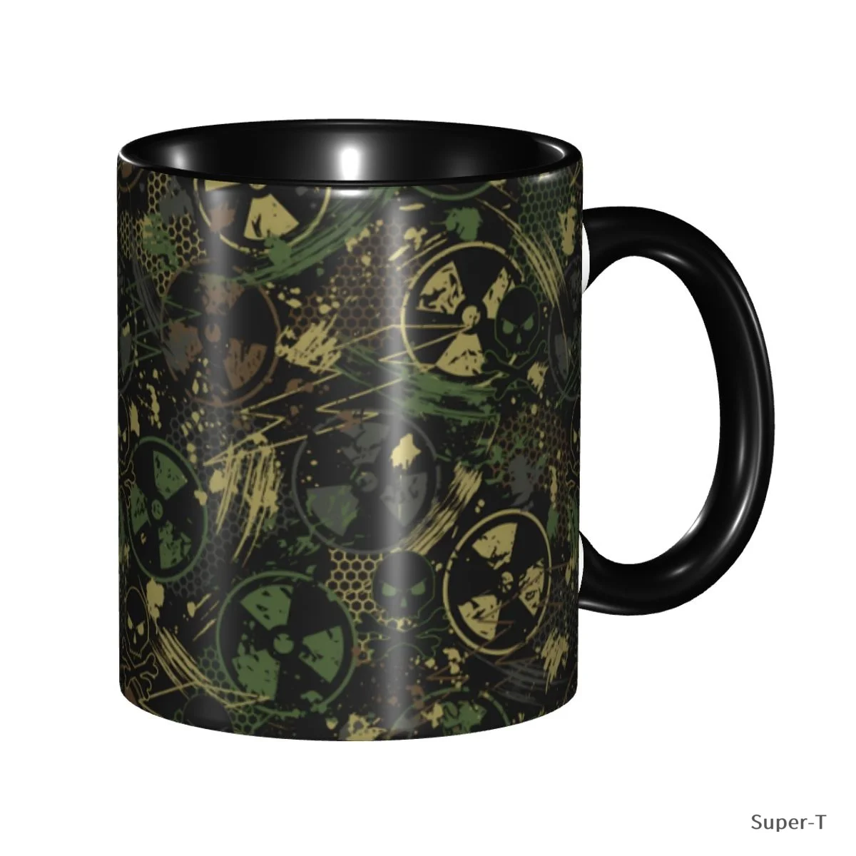 Seamless Camouflage Pattern Creative Ceramic Coffee Mug Landscape Tea Milk Cup Home Office Gift Mugs 330ml