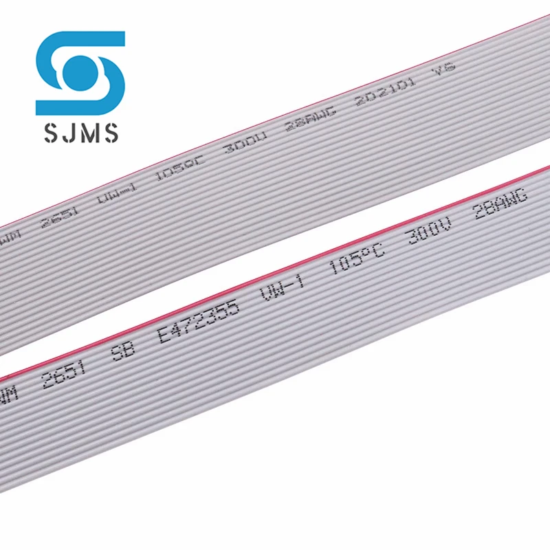 1Meter 0.635MM 1.0MM 1.27MM PITCH Grey Flat Ribbon Cable 6/8/10/16/20/40 Pin 28AWG WIRE for IDC FC 1.27MM/2.0MM/2.54MM Connector