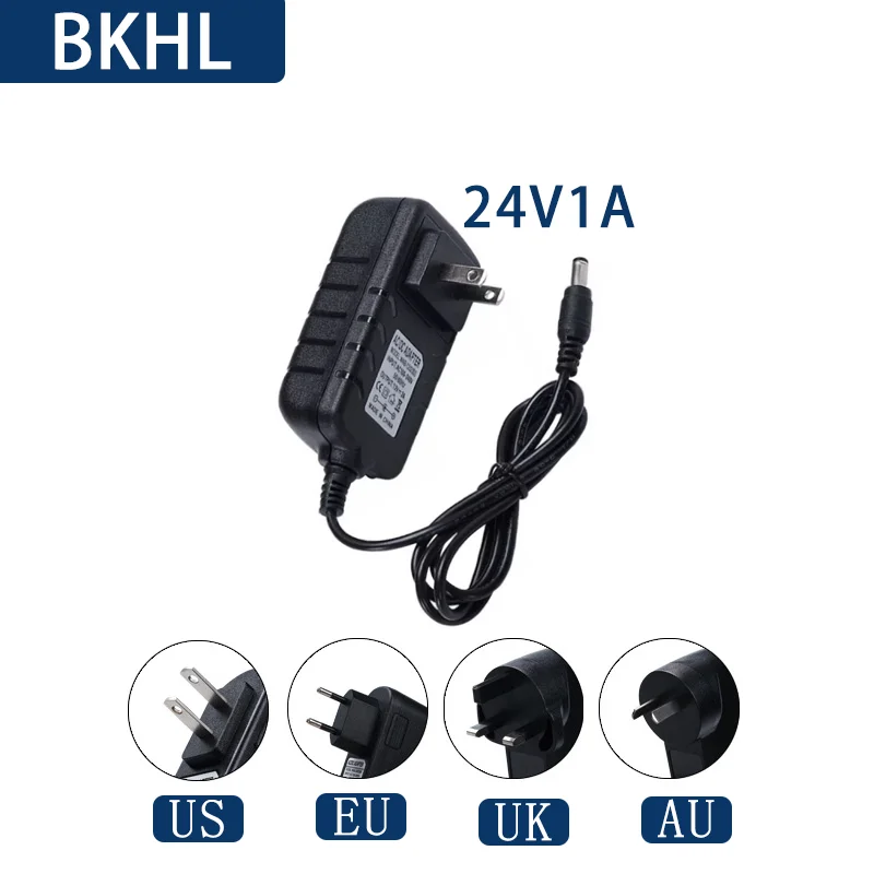 

(5pcs/lot)24V1A power adapter input voltage 100V-240V switch power supply 5.5mm x 2.5mmUS/EU/AU/UK universal plug charger