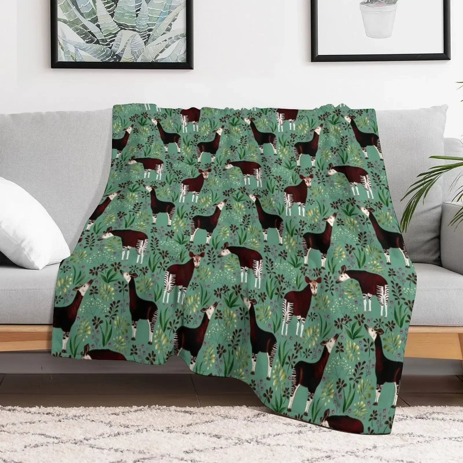 

Okapi Animalier Throw Blanket Bed linens Flannels Decorative Throw Heavy Blankets