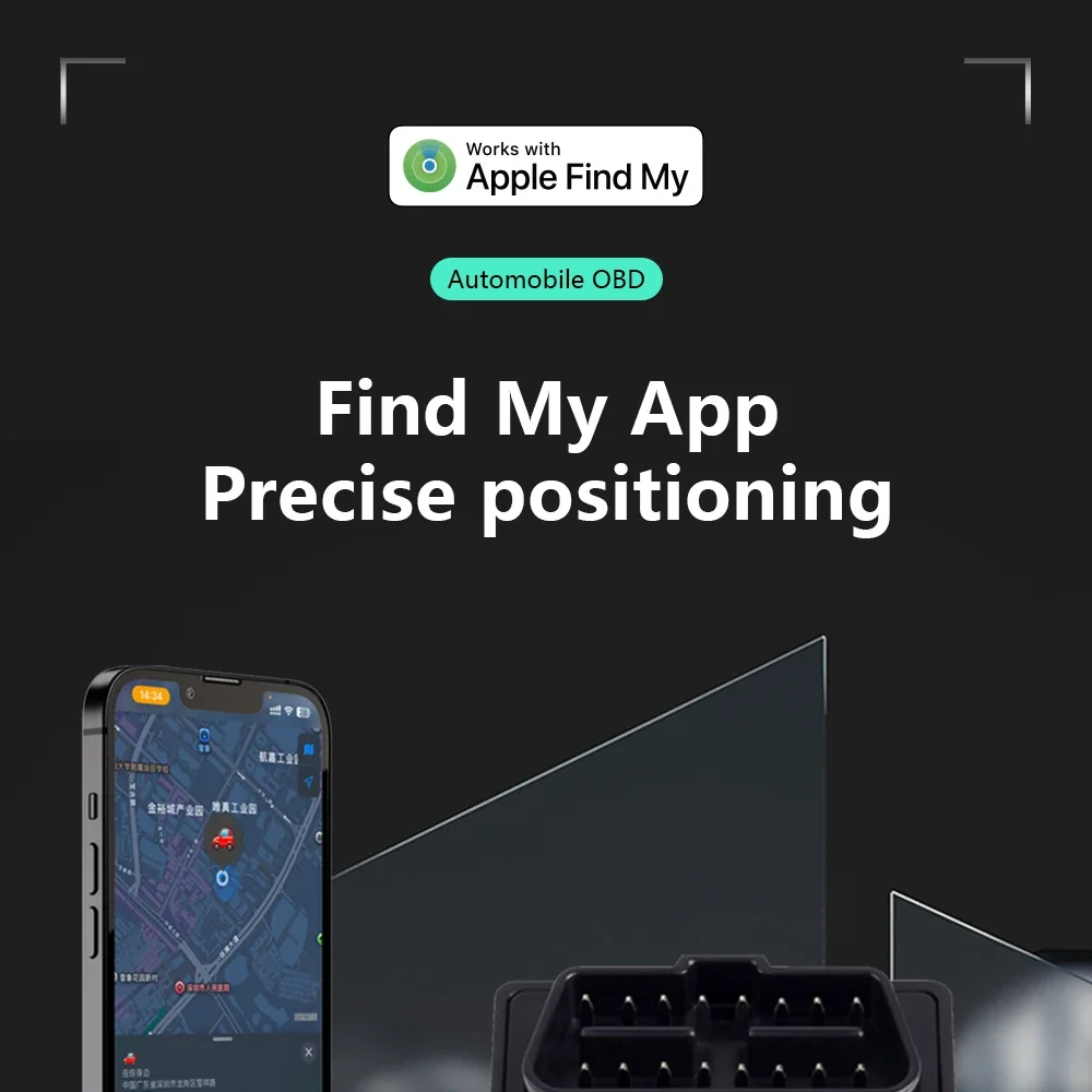 OBD GPS Tracker With Find My App For Apple Anti Loss Device Real Time Location GPS Locator Plug In Version Lifetime Free System