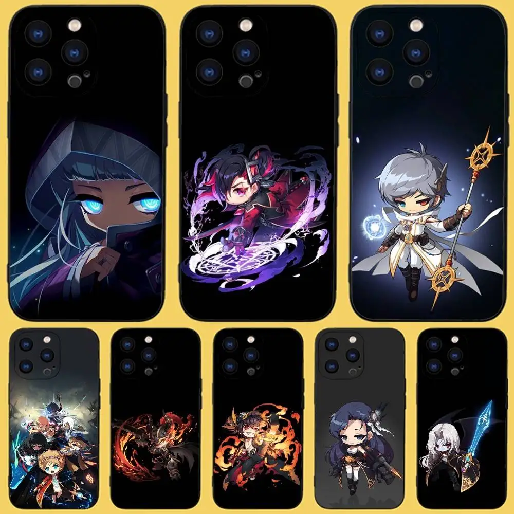 

Game M-Maplestory Phone Case For iPhone 16,15,14,13,12,11,Pro,XS,Max,XR,Plus,E,SE4,Mini Black Fashion Cover