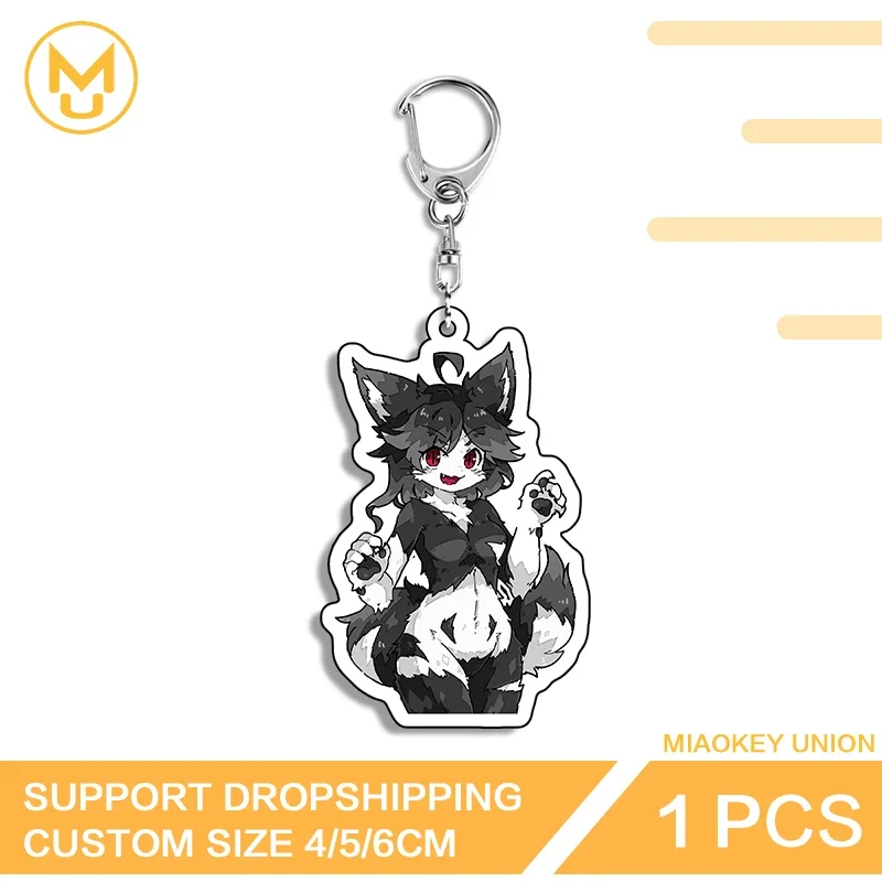 Fashion Furry Amusing Enchanting High Quality Double Sided Acrylic Keychain Advance Guard Ingenious Backpack Decor Collection