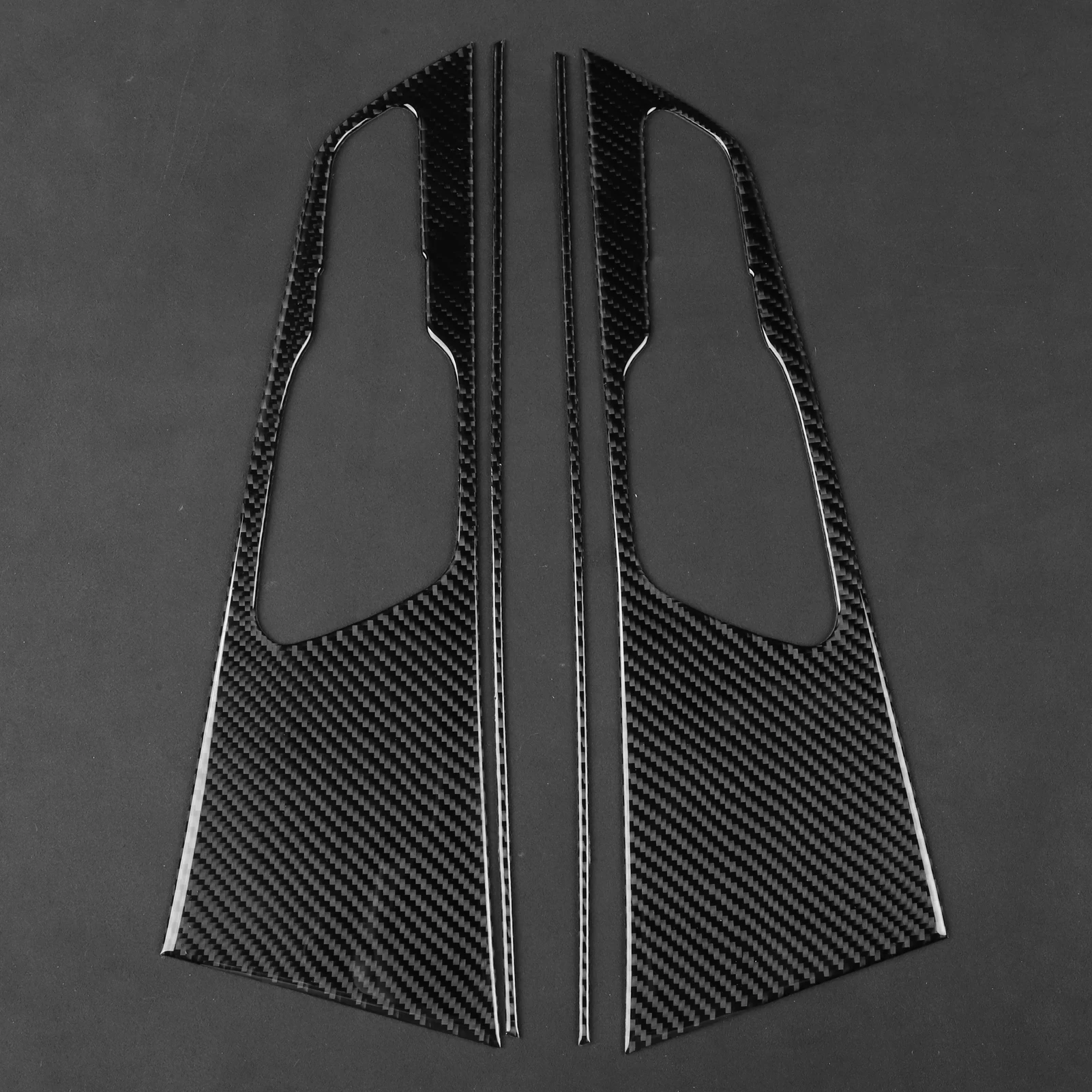 Real Carbon Fiber Car Accessories Rear Door Panel Trim Decorative Soft Cover Sticker For Kia Sportage NQ5 2022 2023 2024 2025
