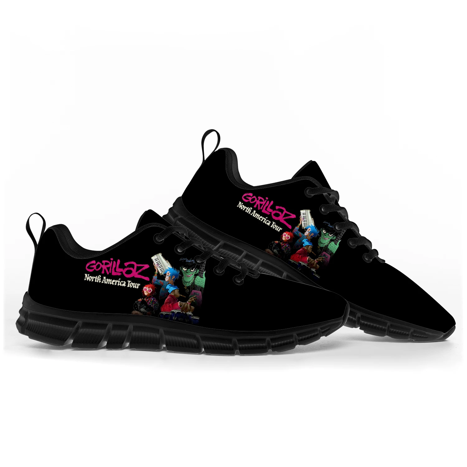 Gorillaz Virtual Rock Band zapatos deportivos de moda para hombres, mujeres, adolescentes, niños, zapatillas de deporte personalizadas, zapatos de pareja de alta calidad