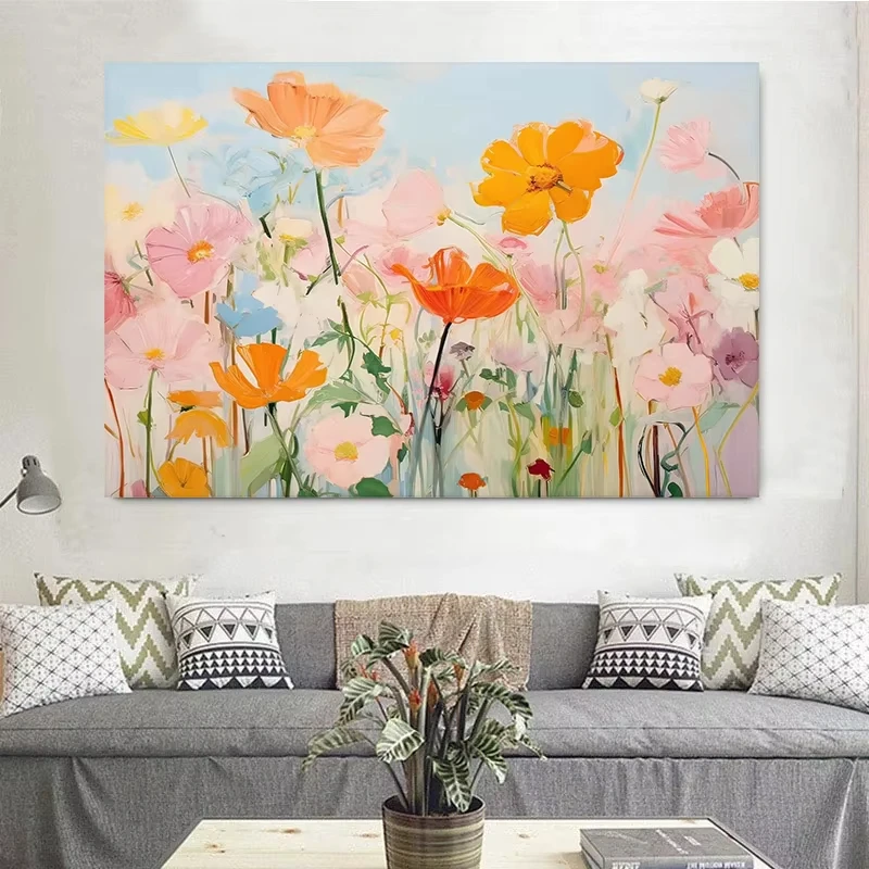 

Academy Wind Plant Flowers Daisies Tulip Butterfly Bees Retro Spring Poster Prints Canvas Paintings Wall Art Pictures Home Decor