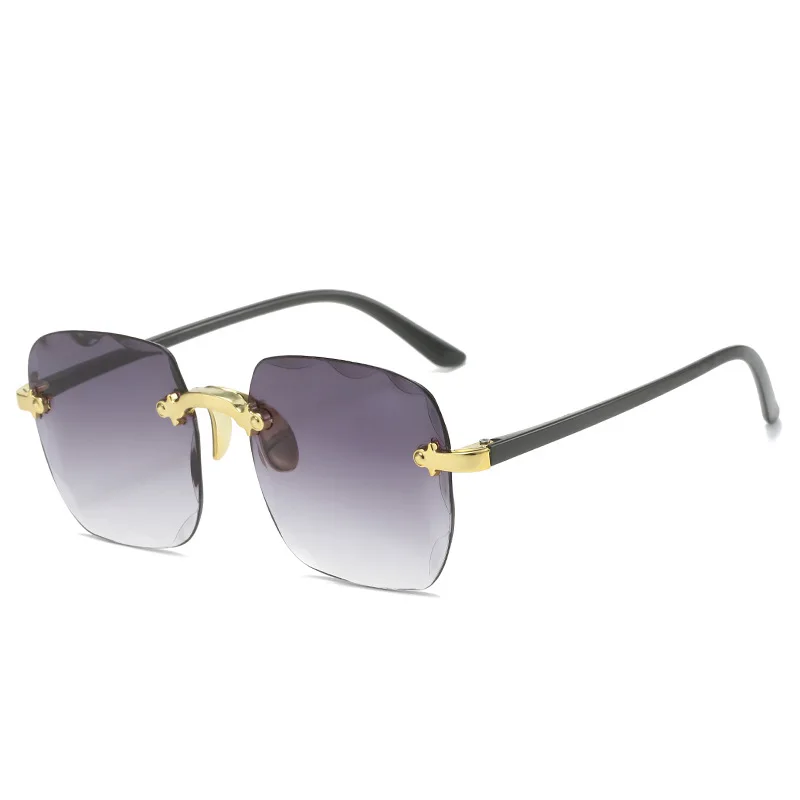 

Square Sunglasses Women Classic Vintage Rimless Gradient Sun Glasses Shades Cutting Lens Ladies Fashion Frameless Eyeglasses