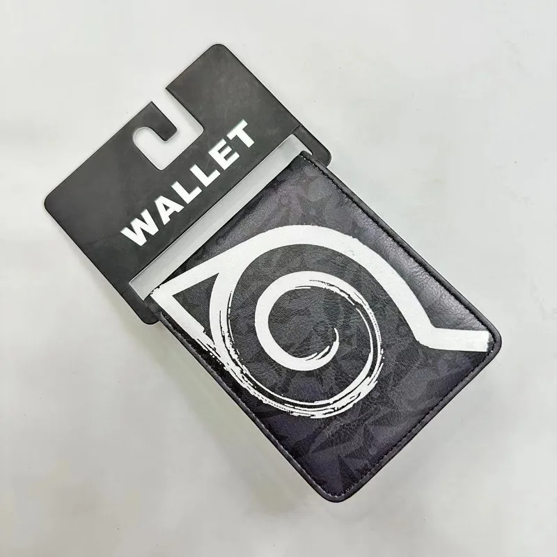 محفظة مطبوعة على الوجهين من الرسوم المتحركة اليابانية ناروتو للطلاب كاجوال عملية من البولي يوريثان قصيرة مطوية للعملات المعدنية محفظة تخزين الأوراق النقدية