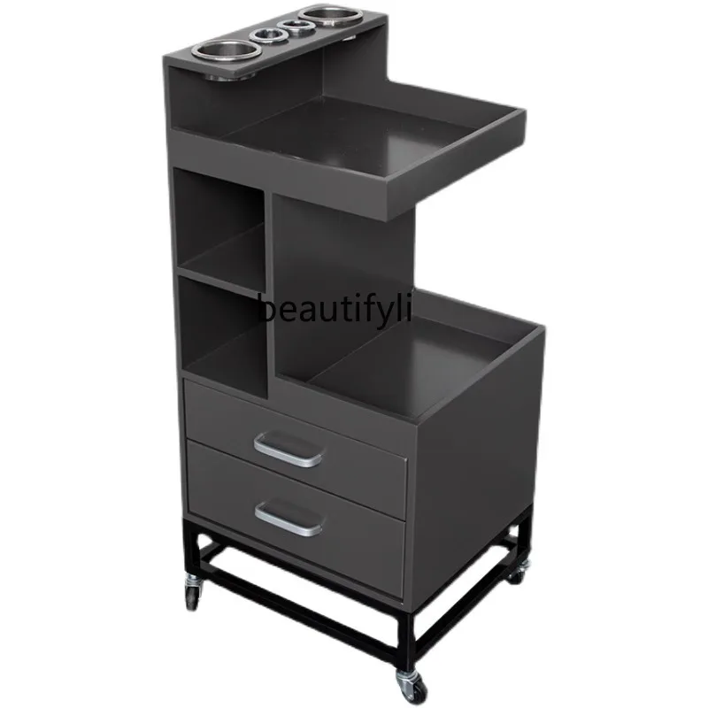 Barber Shop Tool Cabinet Trolley Hairdressing Shop Tool Car Multi-Function Hair Cutting Work Cabinet