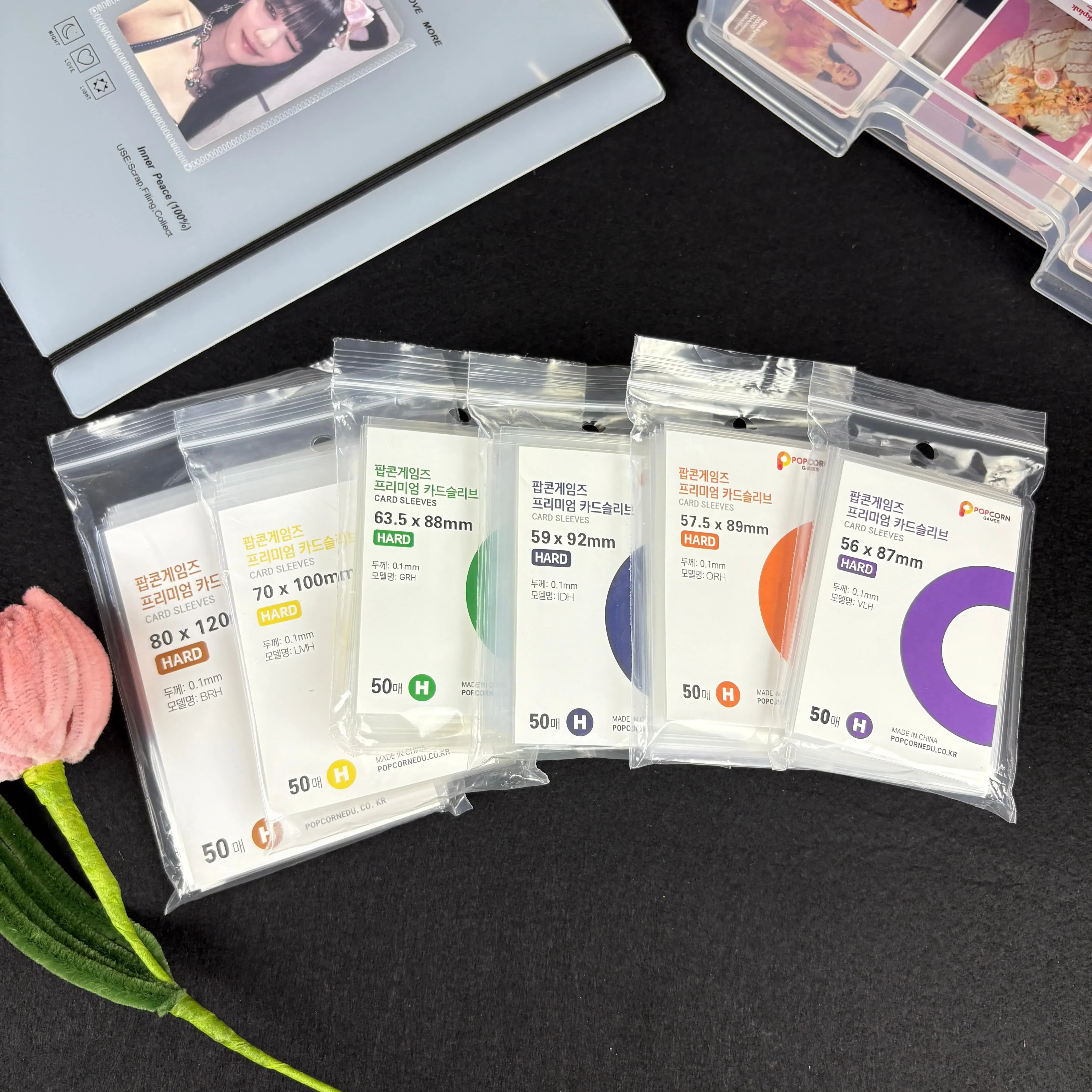 50Pcs 80x120mm Hard Card Sleeves Thick Trading Card Protectors Acid-Free PVC-Free 0.10mm Clear Anti-Bend for Oversized Cards