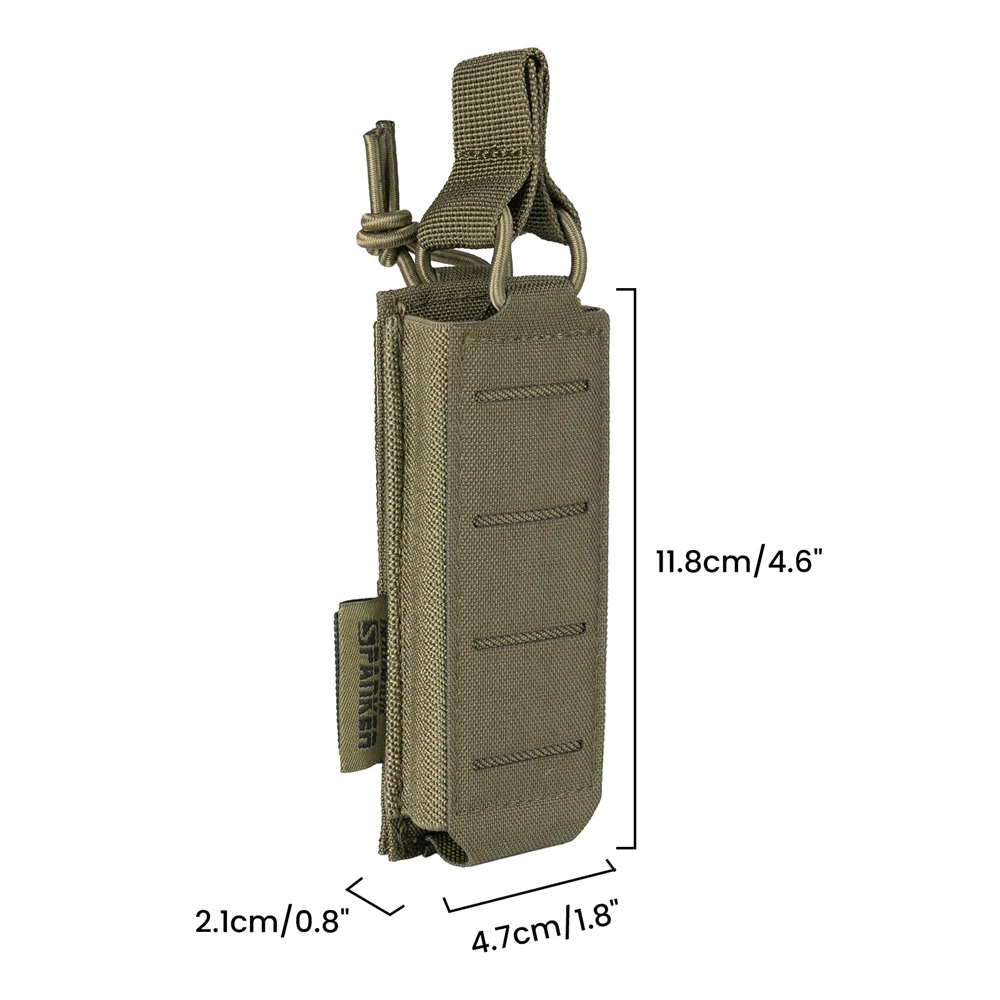 Taktyczny magazynek pokrowiec Molle myśliwski pistolet 9mm pojedynczy Mag sakiewka sprzęt strzelecki airsoftowy