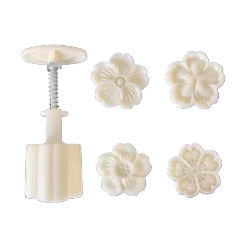 Simple and Safe Mooncakes Press Molds Easy and Efficient Flower Shaped Embosser Drop shipping