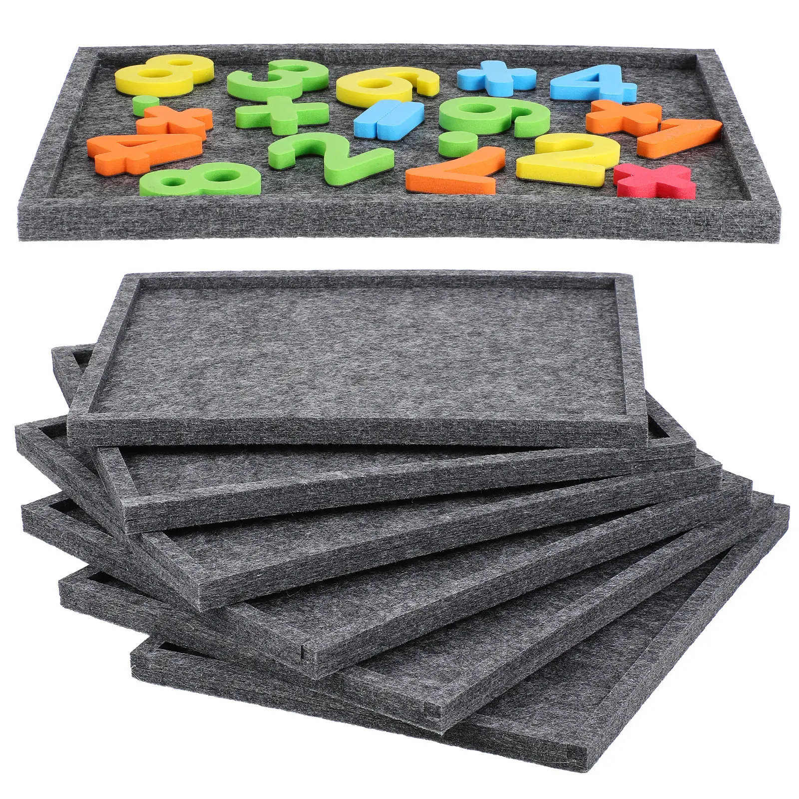 

1Set Puzzle Sorting Tray Felt Board Stackable Organizer Reusable Multipurpose Tray for Sorting Up to 1000 Puzzle Pieces