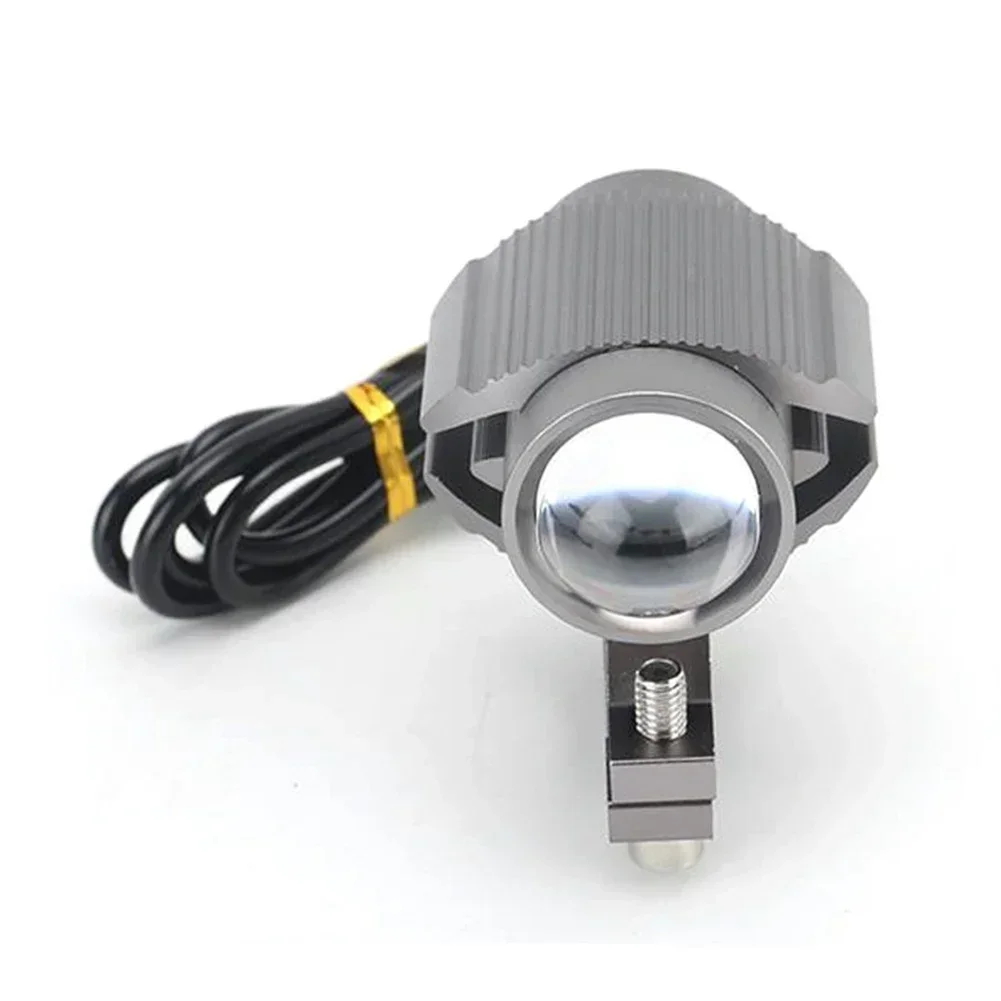 Electric Bike LED Headlight 12-80V Waterproof Front Lamp Yellow/White Light Aluminum Alloy Ebike Head Light Cycling Accessories