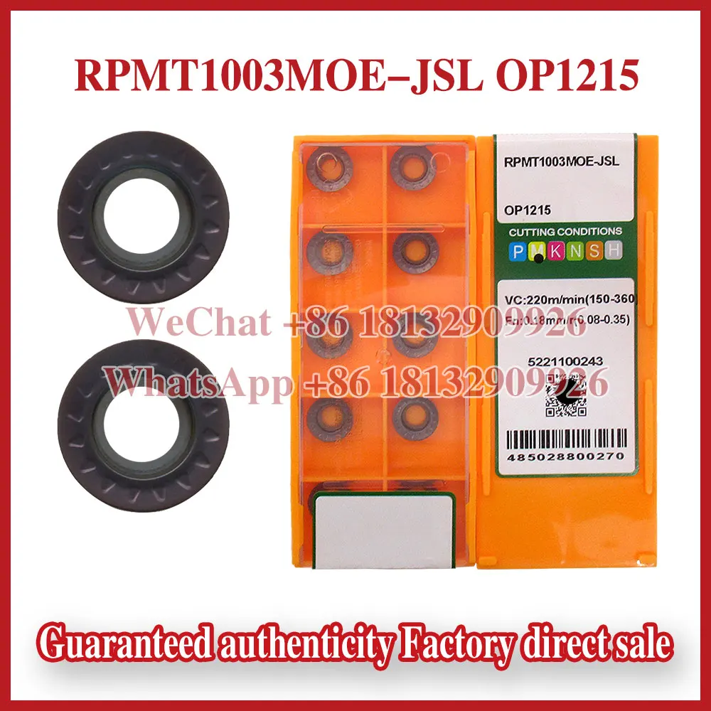 100% Original RPMT08T2MO RPMT08T2MOE-JSL RPMT1003MOE-JSL RPMT10T3MOE-JSL OP1215 OP1315 OP2202 OP1325 herramienta de corte CNC