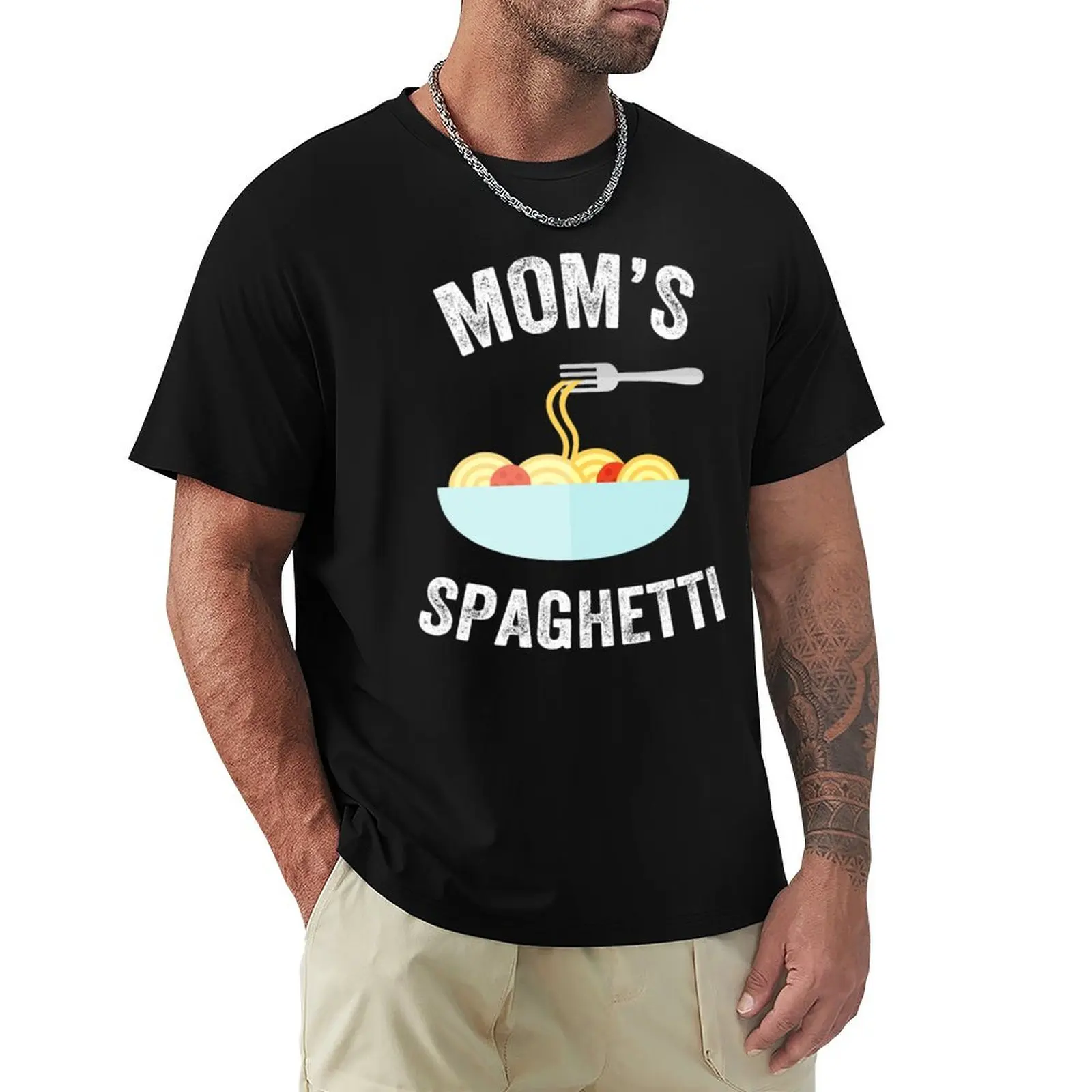 

Mom's Spaghetti - Italian mom T-Shirt hippie clothes gifts for boyfriend Funny t-shirts plus size clothes mens cotton t shirts
