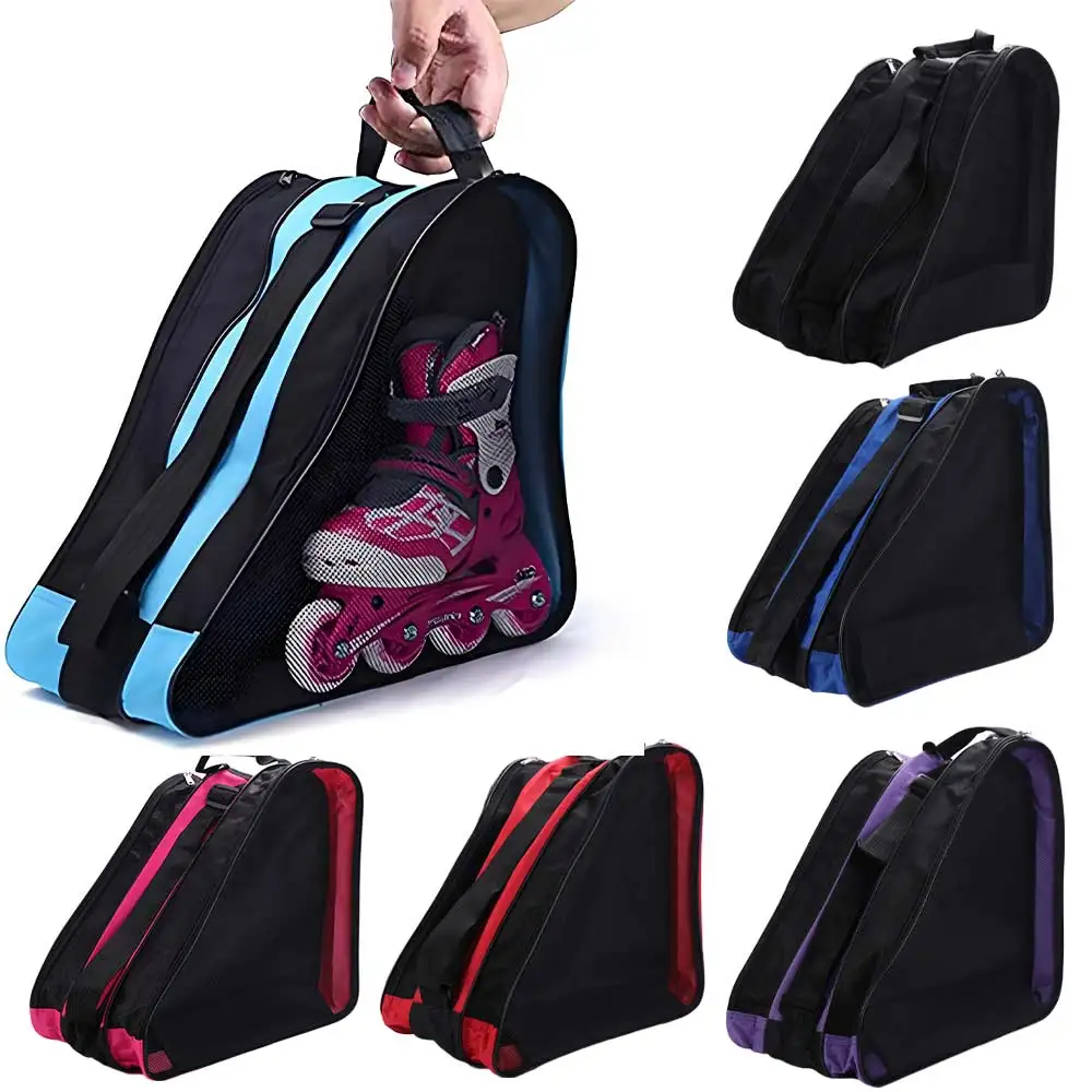 Large Capacity Roller Skates Bag Oxford Cloth Breathable Skating Shoes Bag Storage Bag Carry Case Ice Skating Pouch