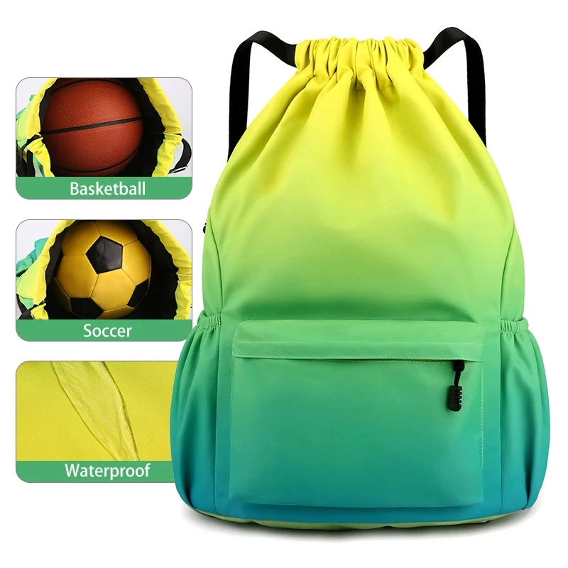 Bundle Pocket Backpack Waterproof Nylon Portable Sports Backpack Outdoor Camping Leisure Swimming Fitness Bag Student Schoolbag