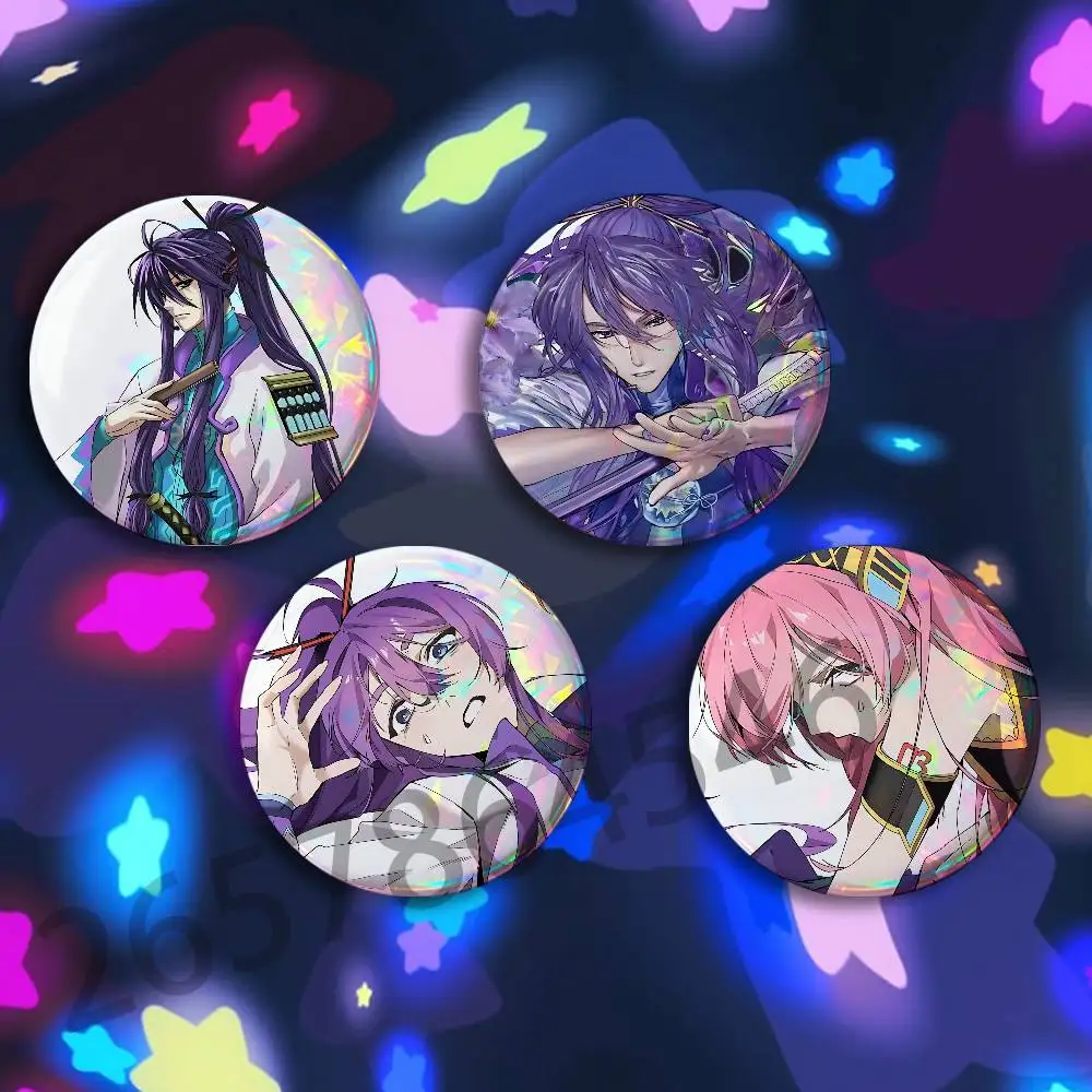 Cute Virtual Singer Kamui Gakupo Badges 25 32 44 58 75 mm Round Customizable Wholesale Fan goods Self-made fan freebies TH
