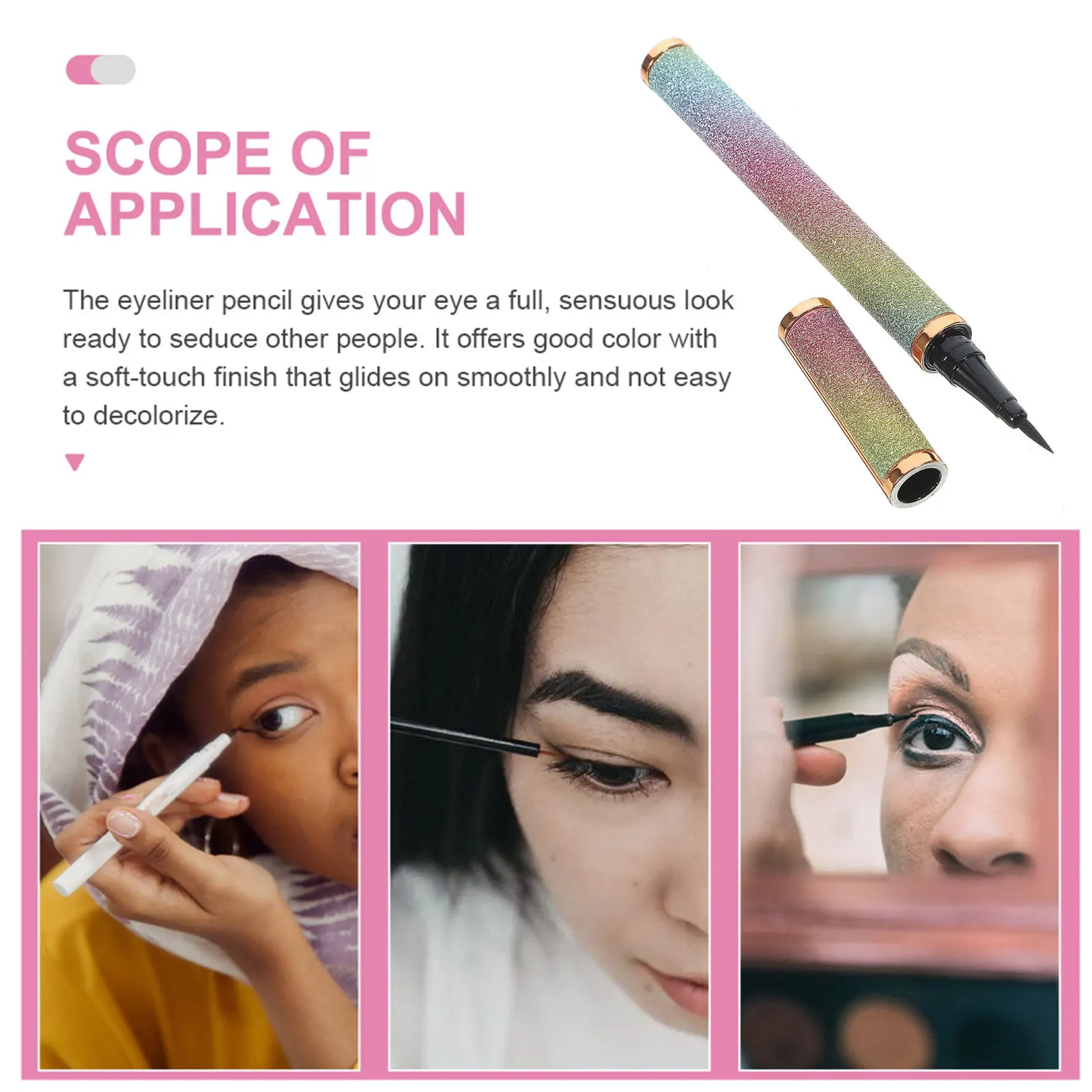 Stylo Eye-Liner doux au toucher, pointe Fine, Eyeliner imperméable, outil de maquillage, couleur naturelle, stylo Eyeliner durable