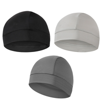 Summer Thin Breathable Mesh Skull Beanie Cap Sweat Absorbent Sport Cap Under Helmet Liner Moisture Wicking Quick Dry Cycling Hat