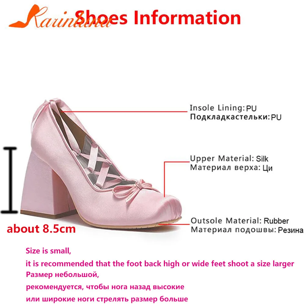 Chunky Heels Lolita Pumps Shoes Hot Brand 2023 Spring Summer French Style Elegance Women Pumps Lace Up Ballet Style Single Shoes