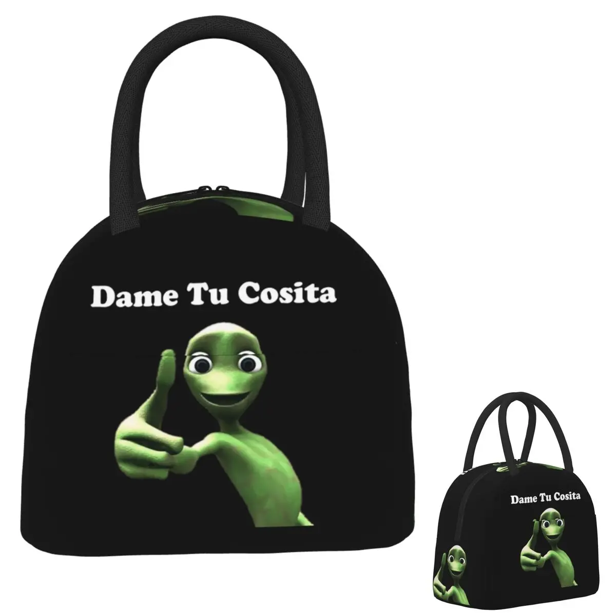 Dame Tu Cosita (Blanco) Bolsas de almuerzo Caja Bento aislada Bolsa de almuerzo portátil Bolsas de picnic Bolsa más fresca para mujer Oficina de estudiantes